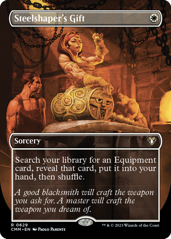 Steelshaper's Gift (Borderless) (CMM-629) - Commander Masters Foil