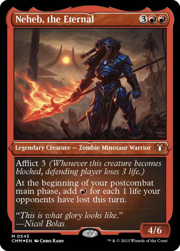 Neheb, the Eternal (Foil Etched) (CMM-545) - Commander Masters Foil