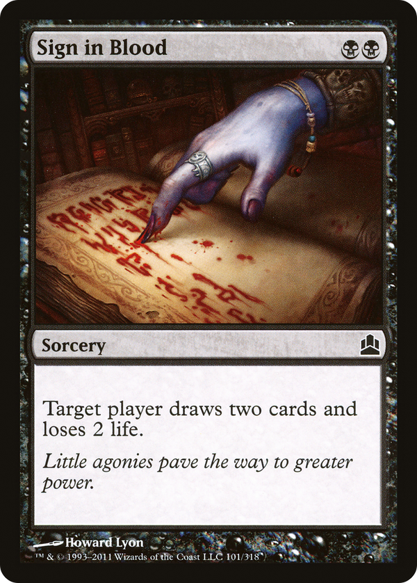 Sign in Blood (CMD-101) - Commander 2011