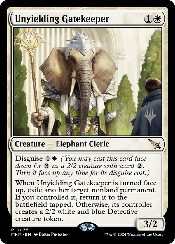 Unyielding Gatekeeper (PPMKM-035) - Murders at Karlov Manor Promos Foil
