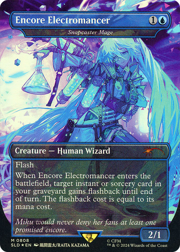 Encore Electromancer - Snapcaster Mage (SLD-808) - Secret Lair Drop / Encore Electromancer (Borderless) Foil
