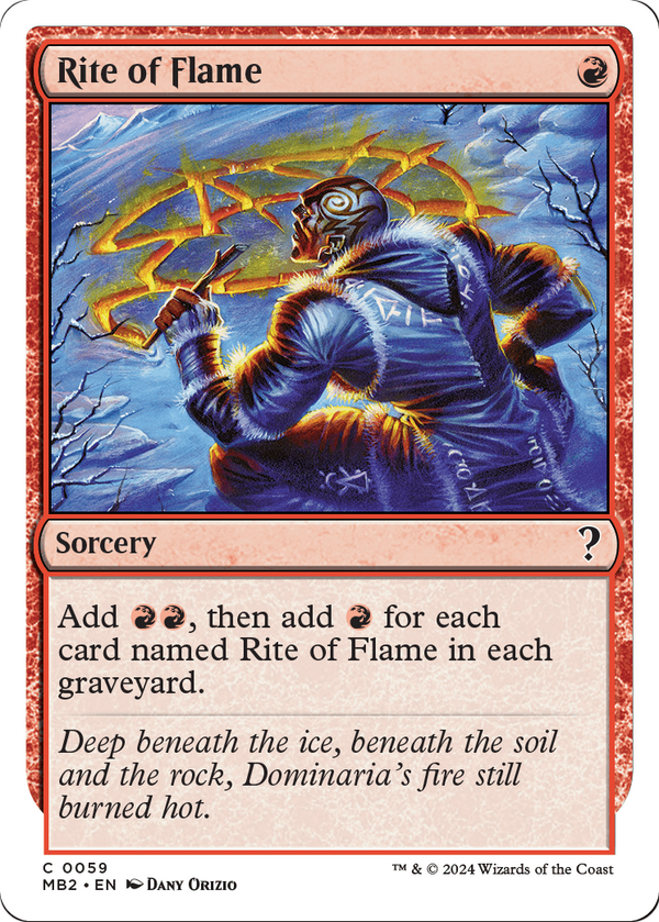 Rite of Flame (White Border) (MB2-059) - Mystery Booster 2