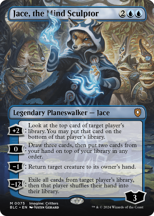 Jace, the Mind Sculptor (Borderless) (BLC-075) - Bloomburrow Commander Foil