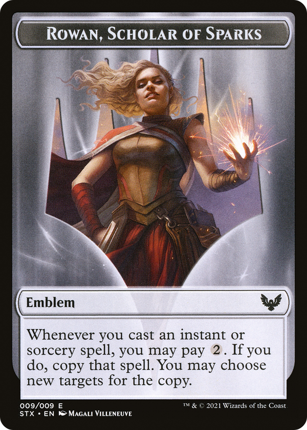 Rowan, Scholar of Sparks Emblem (TSTX-009) - Strixhaven: School of Mages Tokens Foil