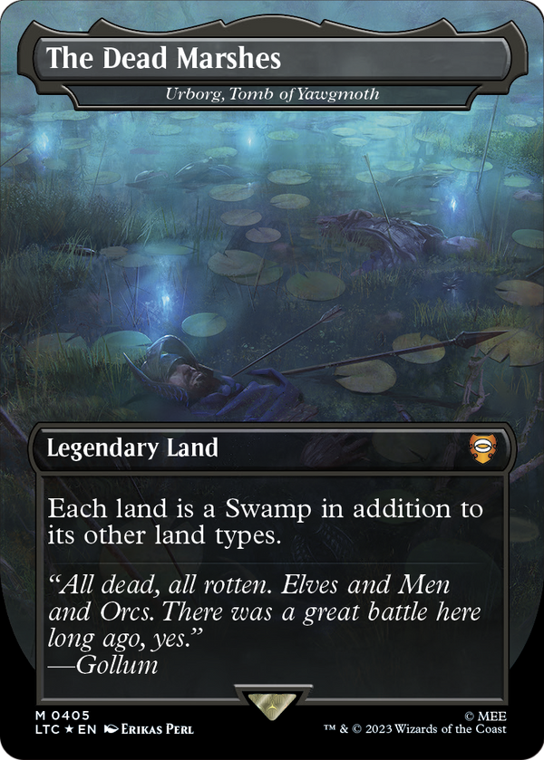 The Dead Marshes - Urborg, Tomb of Yawgmoth (Surge Foil) (LTC-405) - Tales of Middle-earth Commander / The Dead Marshes (Borderless) Foil