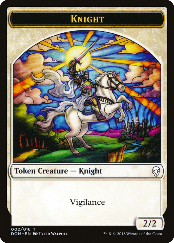 Knight Token (002) (DOM-002) - Dominaria Tokens