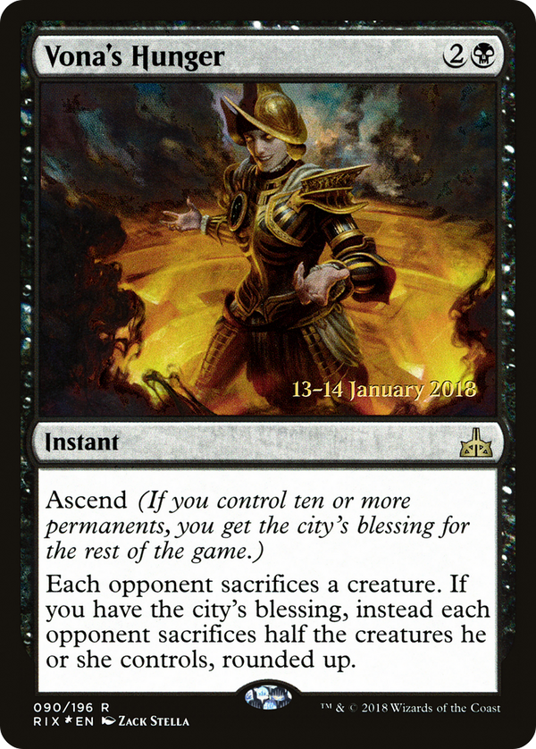 Vona's Hunger (PRE-90S) - Rivals of Ixalan Promos Foil