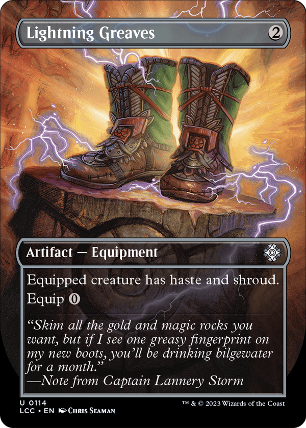 Lightning Greaves (Borderless) (LCC-114) - The Lost Caverns of Ixalan Commander