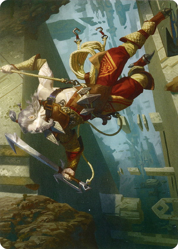 Cliffhaven Sell-Sword // Cliffhaven Sell-Sword (AZNR-038) - Zendikar Rising Art Series (Borderless) Foil