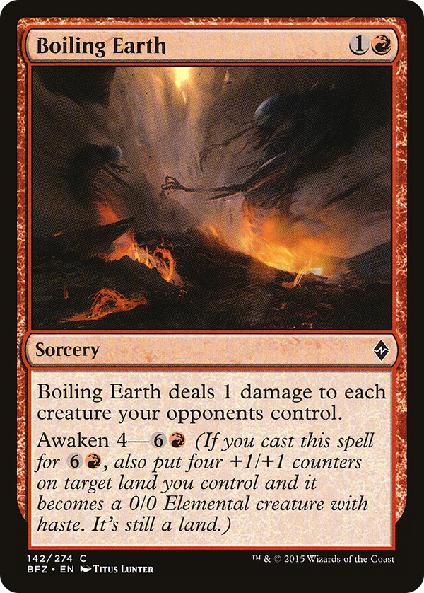 Boiling Earth (BFZ-142) - Battle for Zendikar Foil