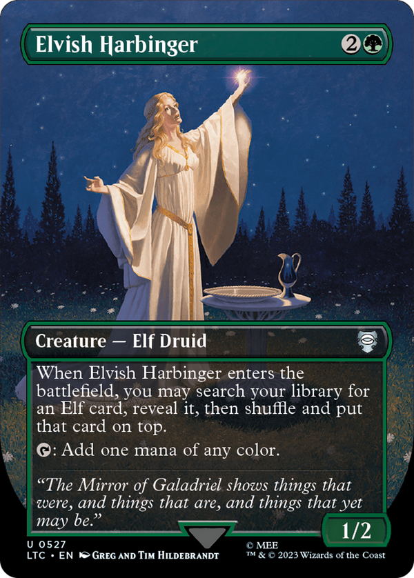 Elvish Harbinger (Borderless) (LTC-527) - Tales of Middle-earth Commander Foil