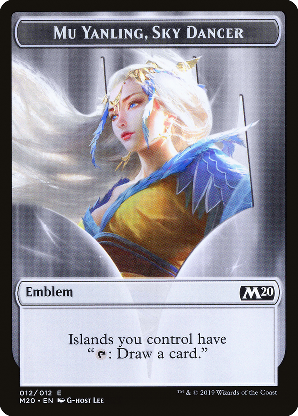 Emblem - Mu Yanling, Sky Dancer (M20-012) - Core Set 2020 Tokens