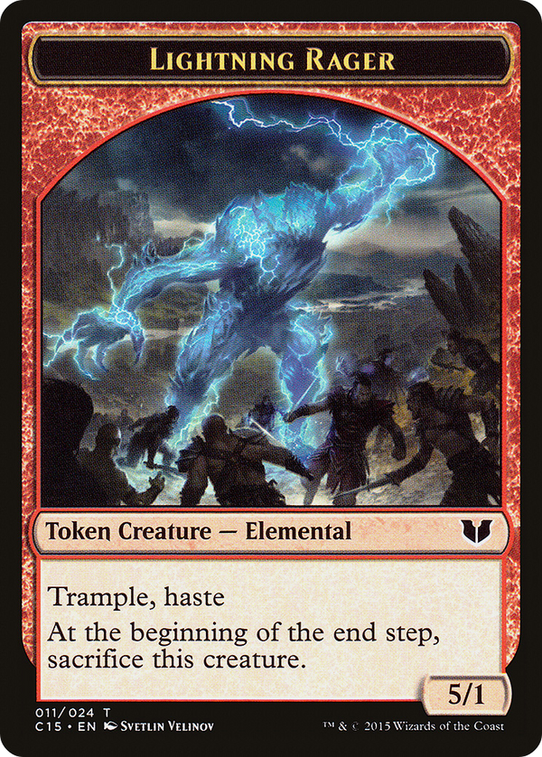 Lightning Rager // Lightning Rager Double-Sided Token (C15-011) - Commander 2015 Tokens