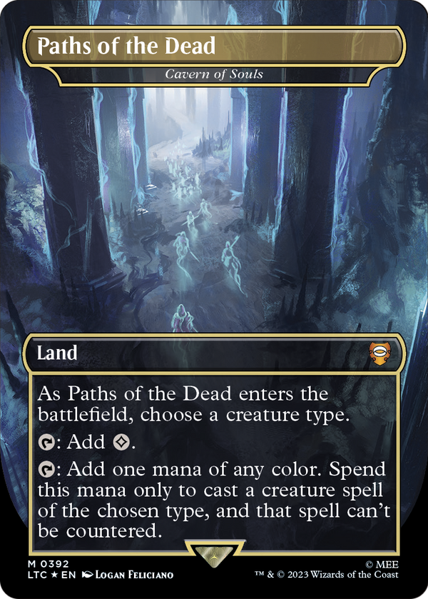 Paths of the Dead - Cavern of Souls (Surge Foil) (LTC-392) - Tales of Middle-earth Commander / Paths of the Dead (Borderless) Foil
