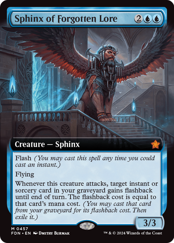 Sphinx of Forgotten Lore (Extended Art) (FDN-457) - Foundations: (Extended Art) Foil