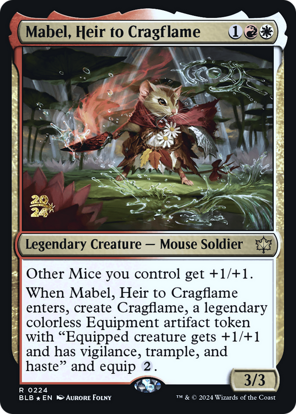 Mabel, Heir to Cragflame (PRE-224) - Bloomburrow Promos Foil
