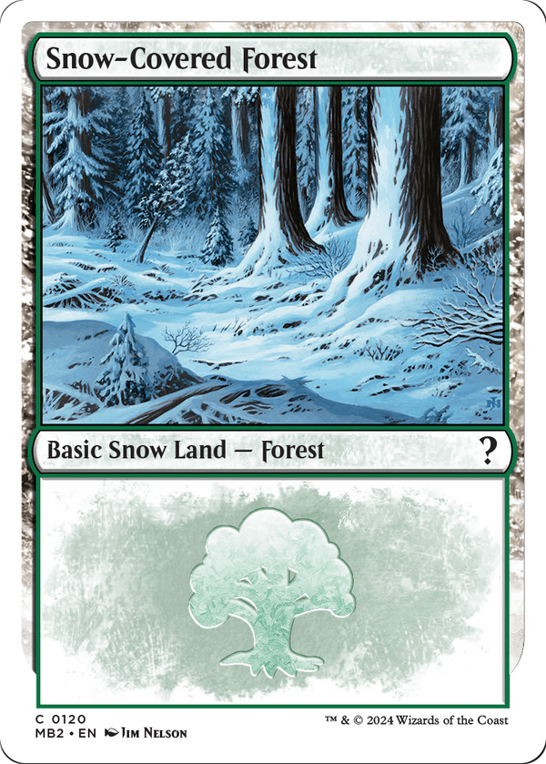 Snow-Covered Forest (White Border) (MB2-120) - Mystery Booster 2: (snow)