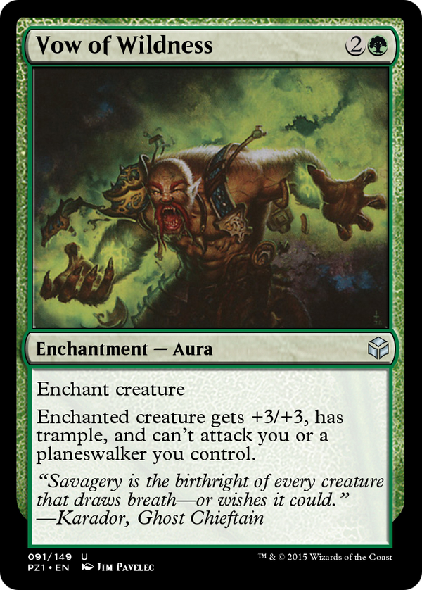 Vow of Wildness (PZ1-091) - Legendary Cube Prize Pack Foil