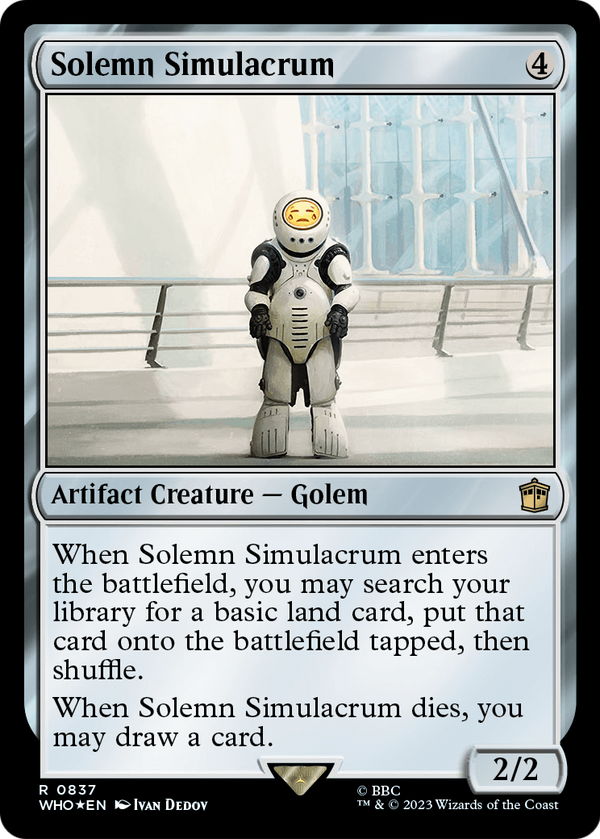 Solemn Simulacrum (Surge Foil) (WHO-837) - Doctor Who Foil