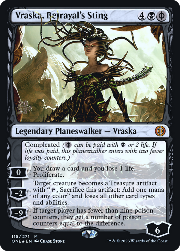 Vraska, Betrayal's Sting (PRE-115) - Phyrexia: All Will Be One Promos Foil