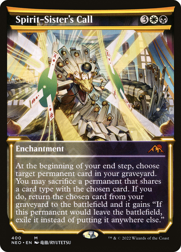 Spirit-Sister's Call (Showcase) (NEO-400) - Kamigawa: Neon Dynasty: (Showcase) Foil