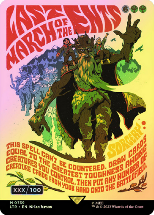 Last March of the Ents (Borderless Poster) (Serial Numbered) (LTR-739) - The Lord of the Rings: Tales of Middle-earth Foil