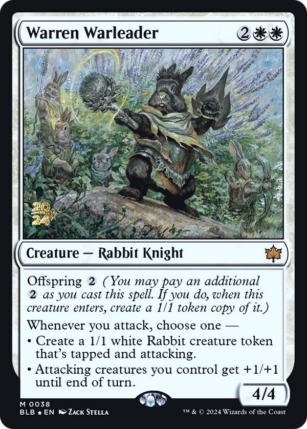 Warren Warleader (PRE-038) - Bloomburrow Promos Foil