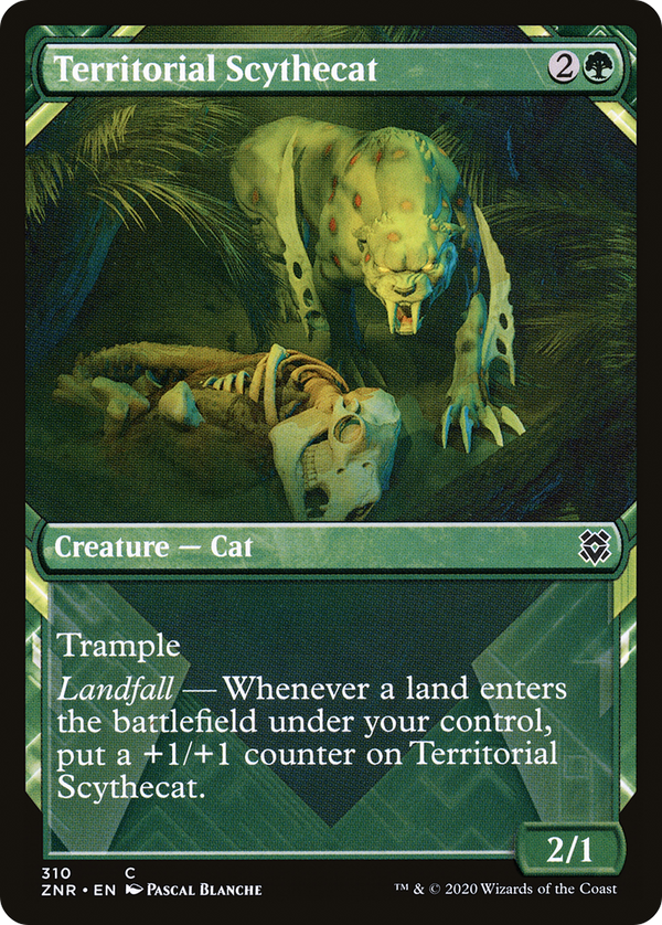 Territorial Scythecat (Showcase) (ZNR-310) - Zendikar Rising: (Showcase)