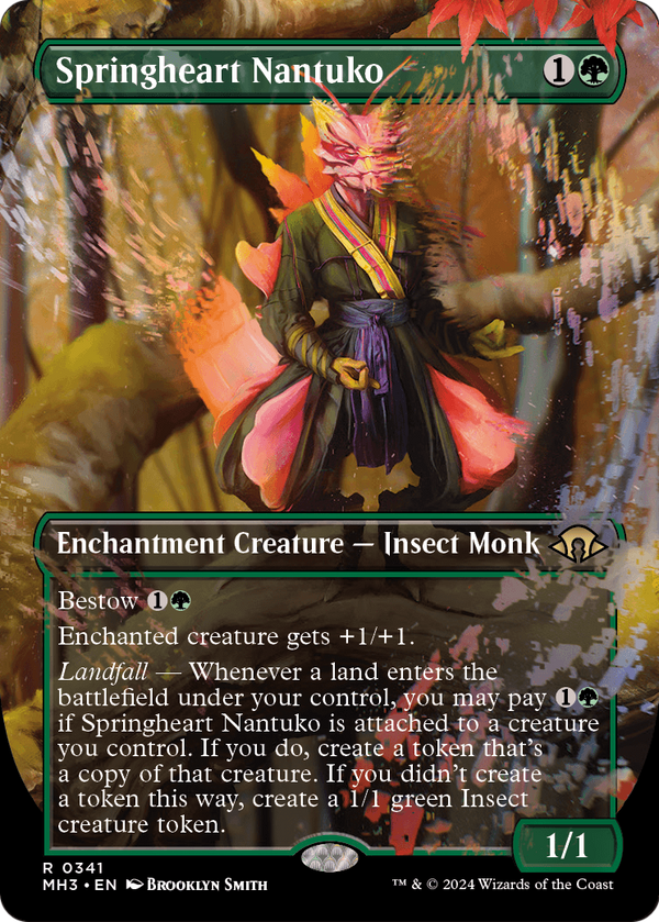 Springheart Nantuko (Borderless) (MH3-341) - Modern Horizons 3 Foil