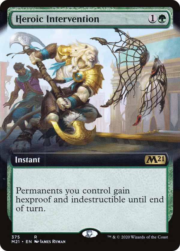 Heroic Intervention (Extended Art) (M21-375) - Core Set 2021: (Extended Art) Foil