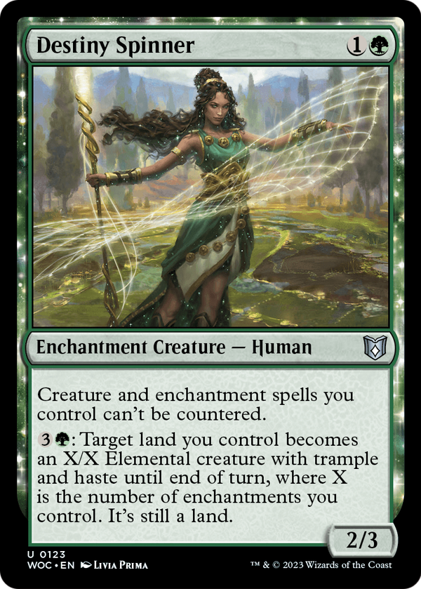Destiny Spinner (WOC-123) - Wilds of Eldraine Commander: (enchantment)