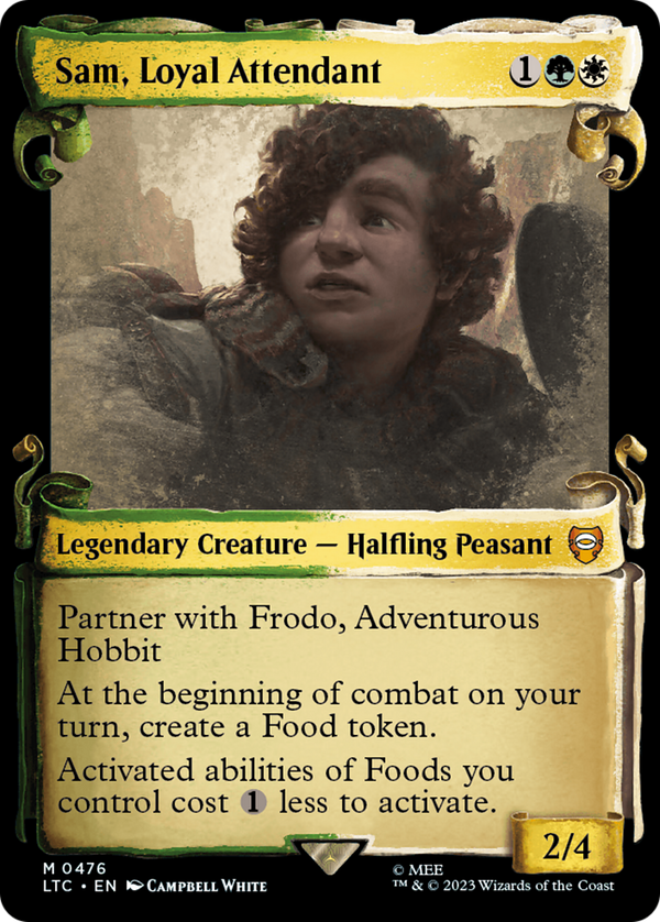Sam, Loyal Attendant (Showcase Scrolls) (LTC-476) - Tales of Middle-earth Commander: (Showcase) Foil