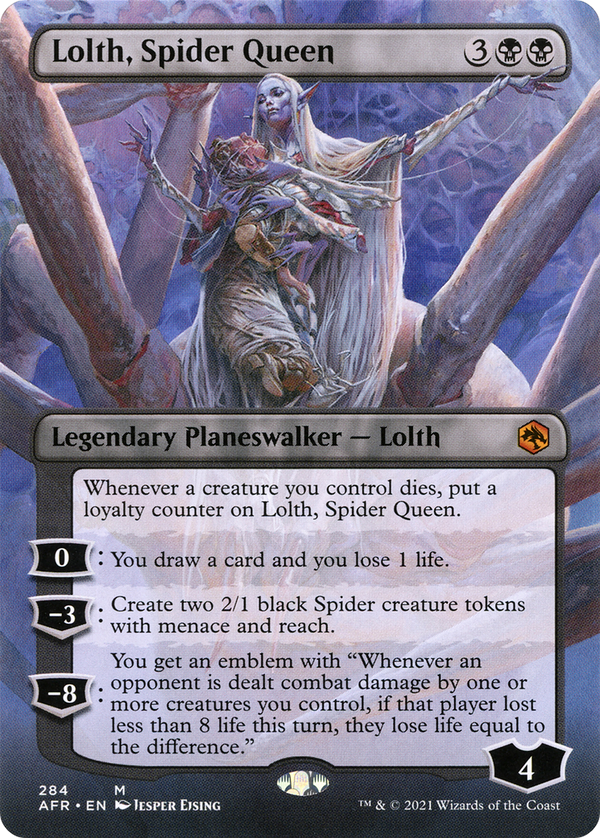 Lolth, Spider Queen (Borderless) (AFR-284) - Adventures in the Forgotten Realms