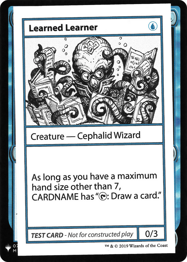 Learned Learner (CMB1-) - Mystery Booster Playtest Cards 2019