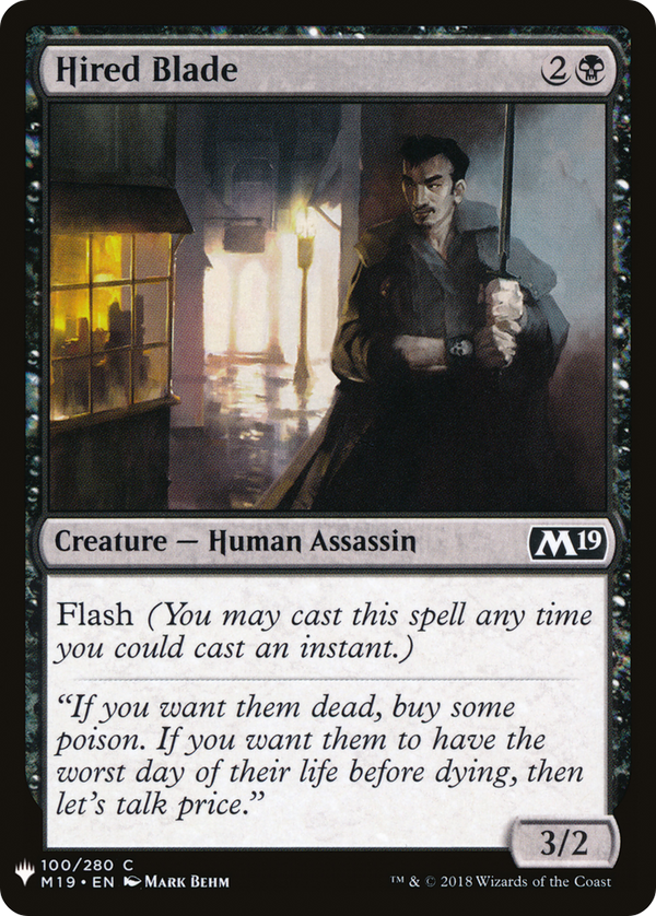 Hired Blade (LIST-M19-100) - The List