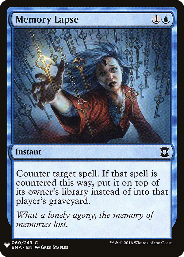 Memory Lapse (LIST-EMA-60) - The List