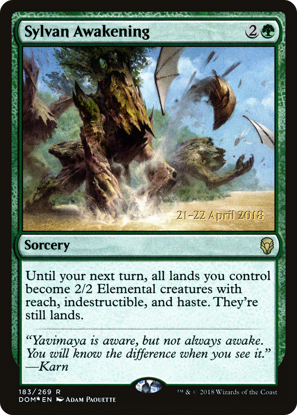 Sylvan Awakening (PRE-183S) - Dominaria Promos Foil