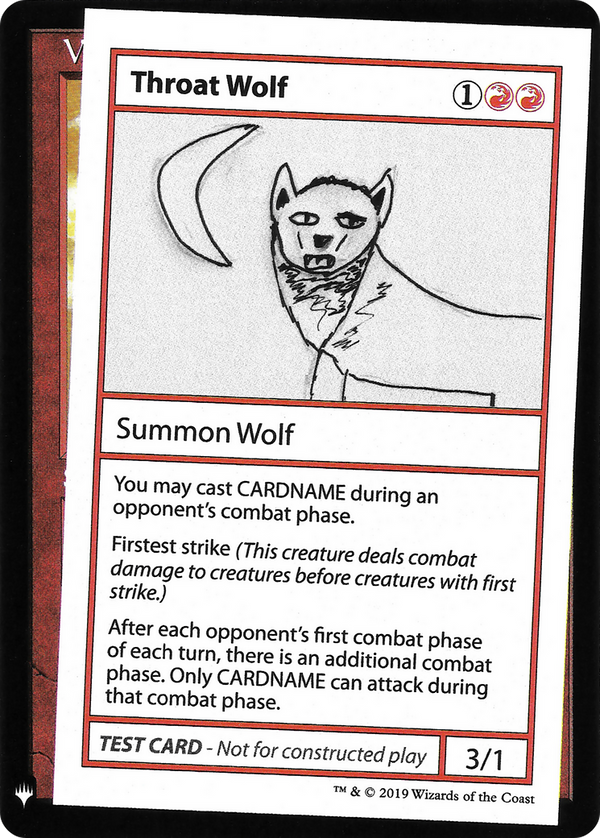 Throat Wolf (CMB1-) - Mystery Booster Playtest Cards 2019