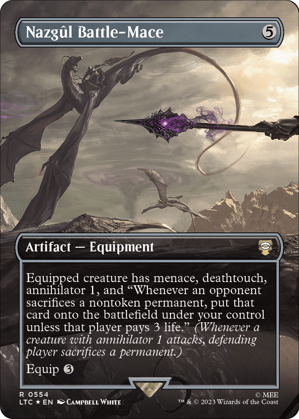 Nazgul Battle-Mace (Borderless) (Surge Foil) (LTC-554) - Tales of Middle-earth Commander Foil