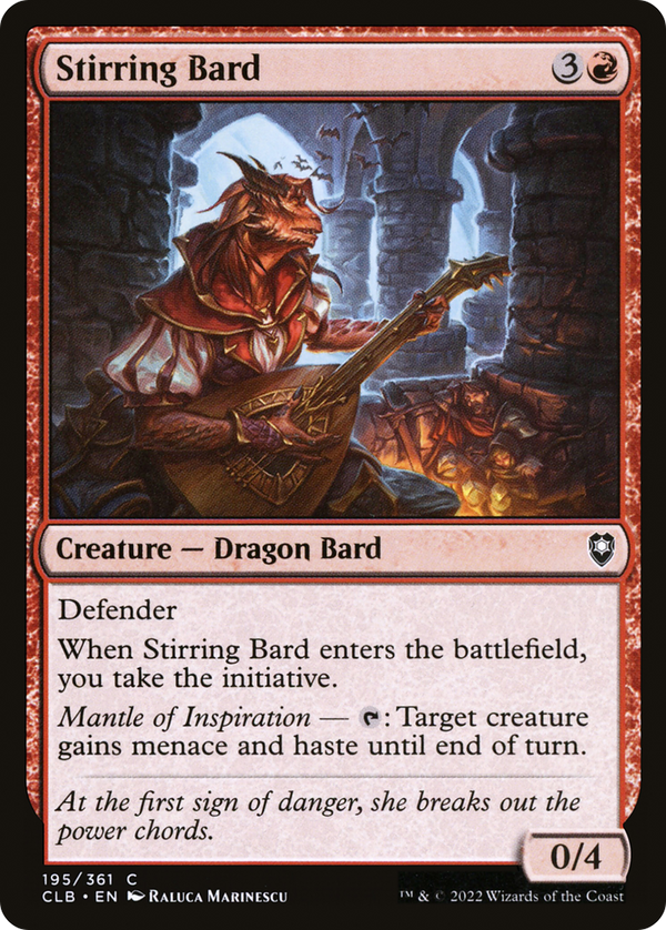 Stirring Bard (CLB-195) - Commander Legends: Battle for Baldur's Gate Foil