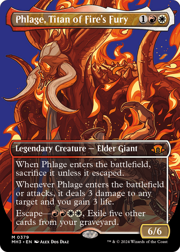 Phlage, Titan of Fire's Fury (Borderless) (MH3-379) - Modern Horizons 3