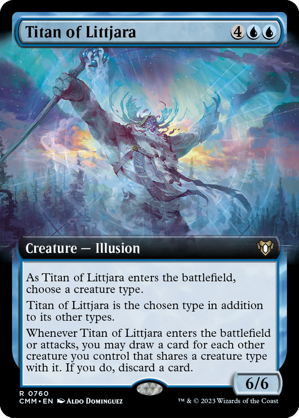 Titan of Littjara (Extended Art) (CMM-760) - Commander Masters: (Extended Art) Foil
