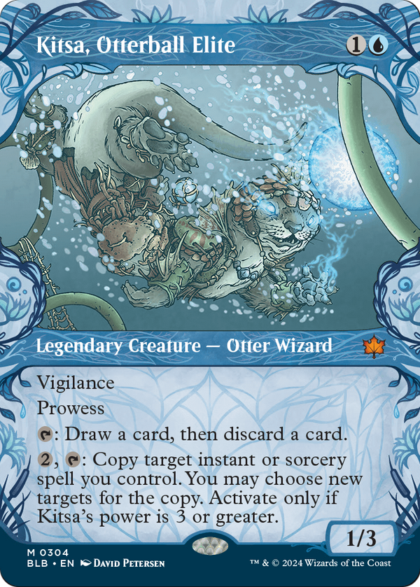 Kitsa, Otterball Elite (Showcase) (BLB-304) - Bloomburrow: (Showcase) (Borderless) Foil