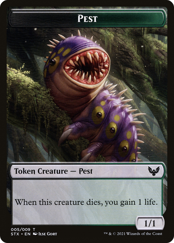 Pest Token (STX-005) - Strixhaven: School of Mages Tokens