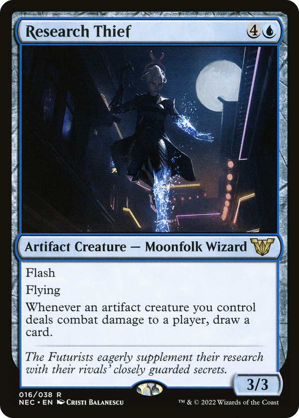 Research Thief (NEC-016) - Neon Dynasty Commander