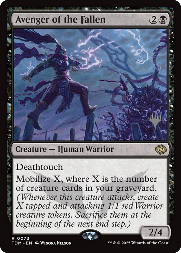 Avenger of the Fallen (PPTDM-073) - Promo Pack: Tarkir: Dragonstorm Foil