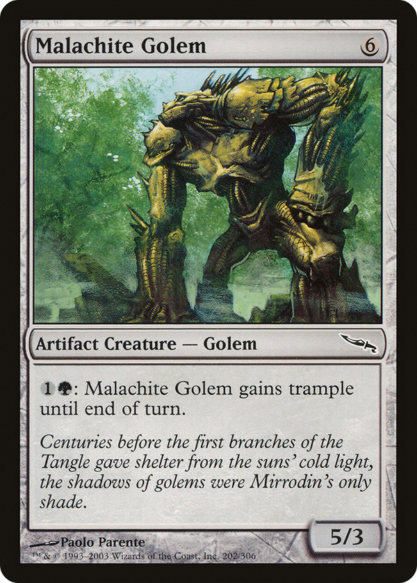 Malachite Golem (MRD-202) - Mirrodin Foil