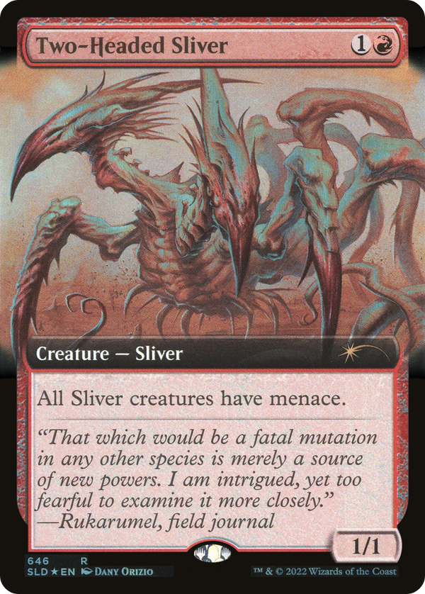 Two-Headed Sliver (Extended Art) (SLD-646) - Secret Lair Drop: (Extended Art) Foil