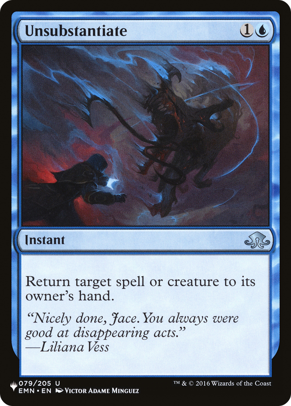 Unsubstantiate (LIST-EMN-79) - The List