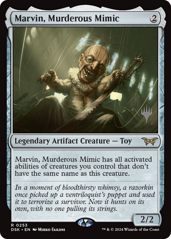 Marvin, Murderous Mimic (PPDSK-253) - Duskmourn: House of Horror Promos Foil